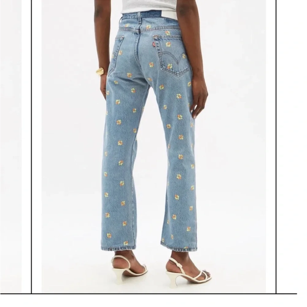 RE/DONE X Levi's 70s Floral-Embroidered Upcycled Jeans 25 - Picture 5 of 10